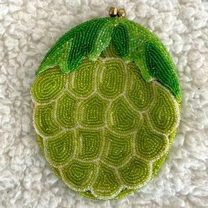 Beaded Grape Coin Purse